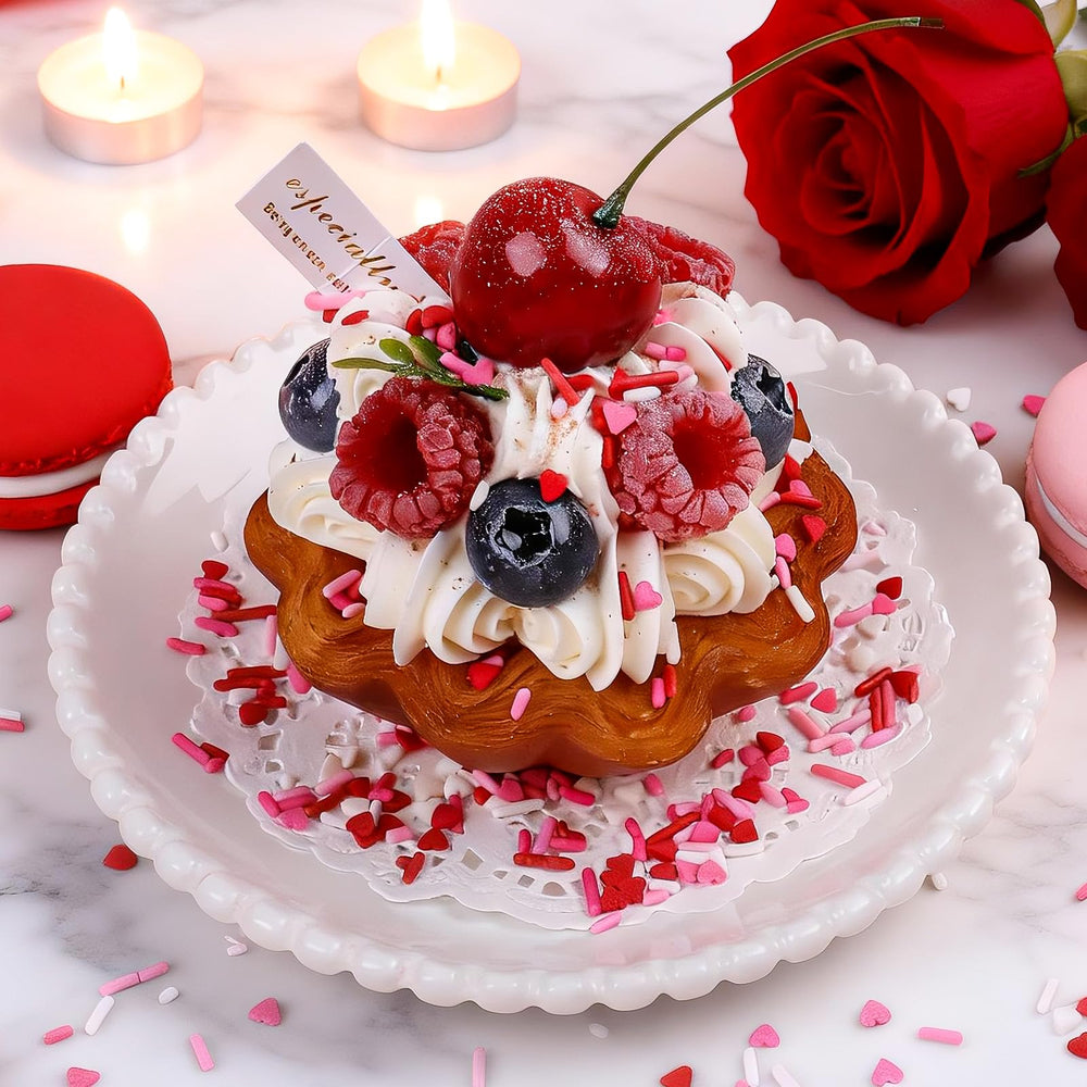 SweetGrove white heart sprinkles provide contrast on treats