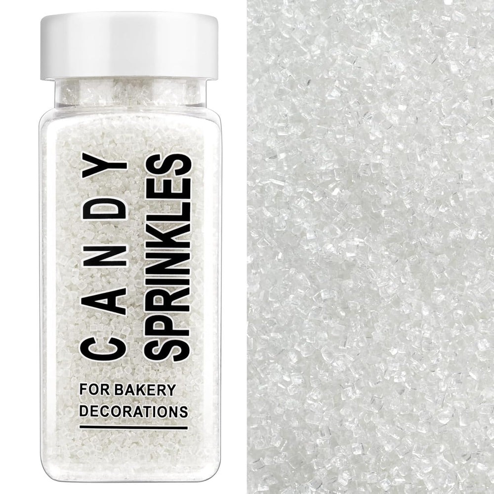 SweetGrove White Sanding Sugar Sprinkles in a jar add festive color to baked goods