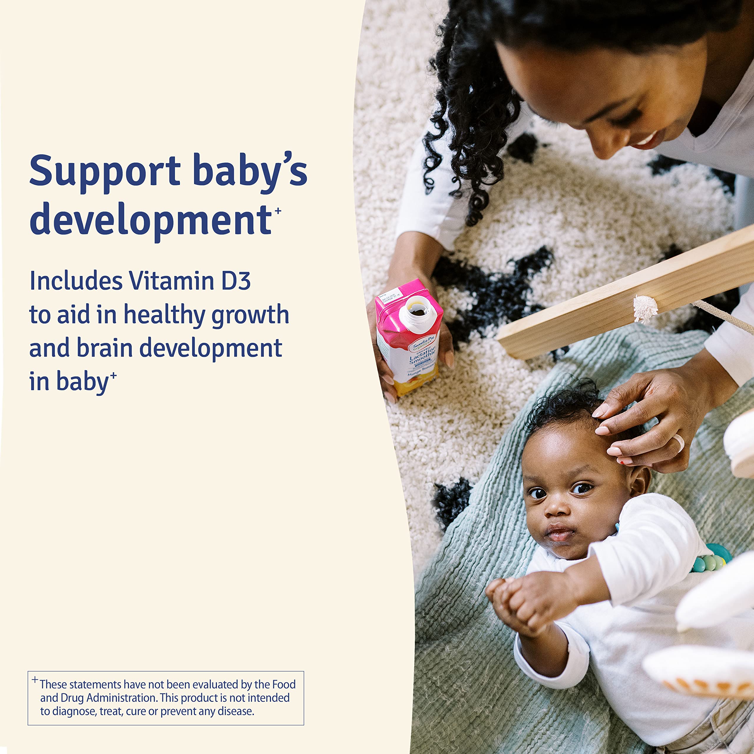 Fenugreek herb highlighted on label as traditional lactation ingredient