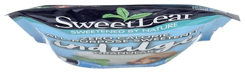 SweetLeaf Indulge packaging communicates vegan, gluten-free, and non-GMO attributes.