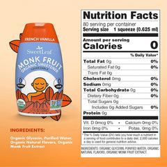 SweetLeaf liquid monk fruit drops pour for precise on-the-go sweetening.