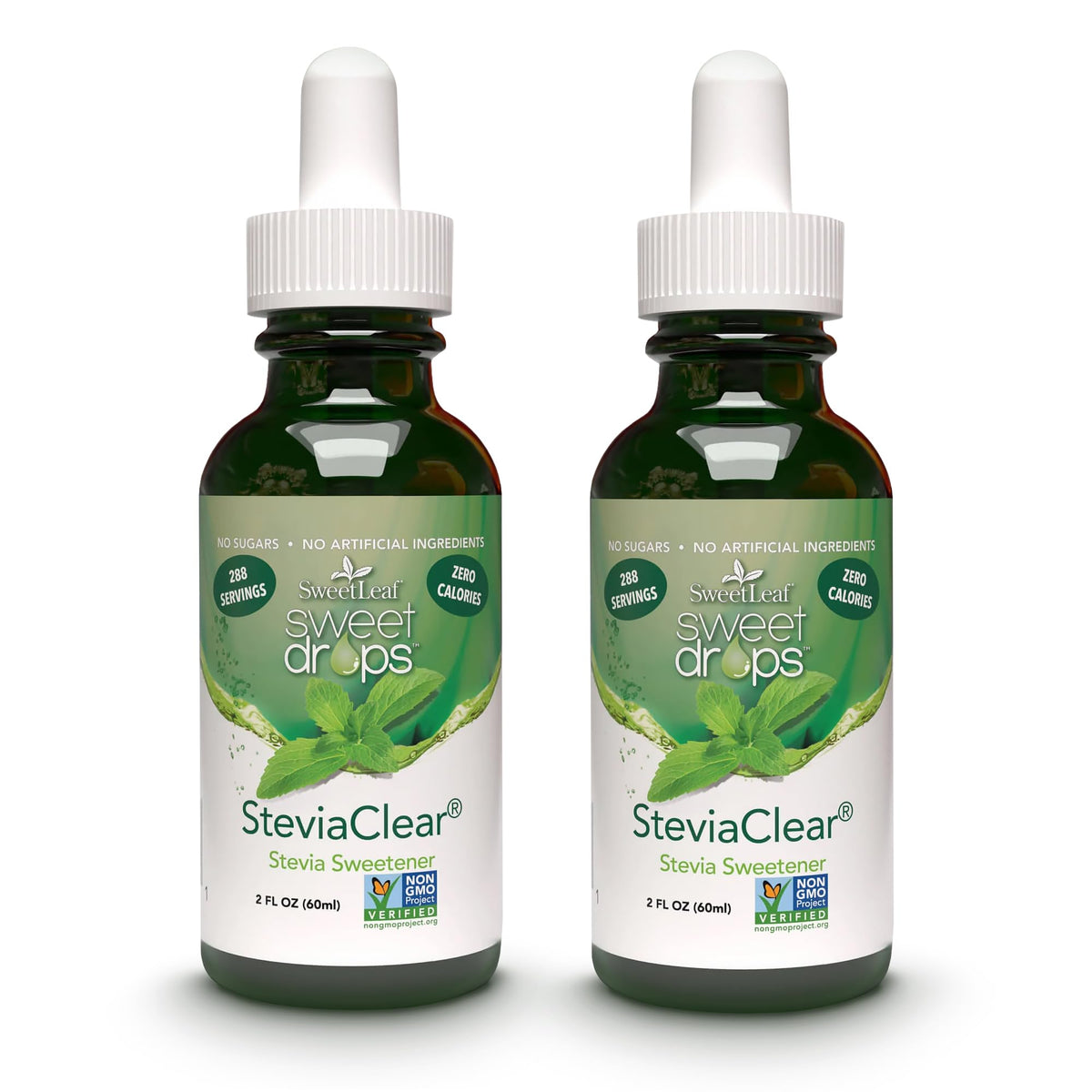 SweetLeaf Sweet Drops bottle pouring for coffee or tea.
