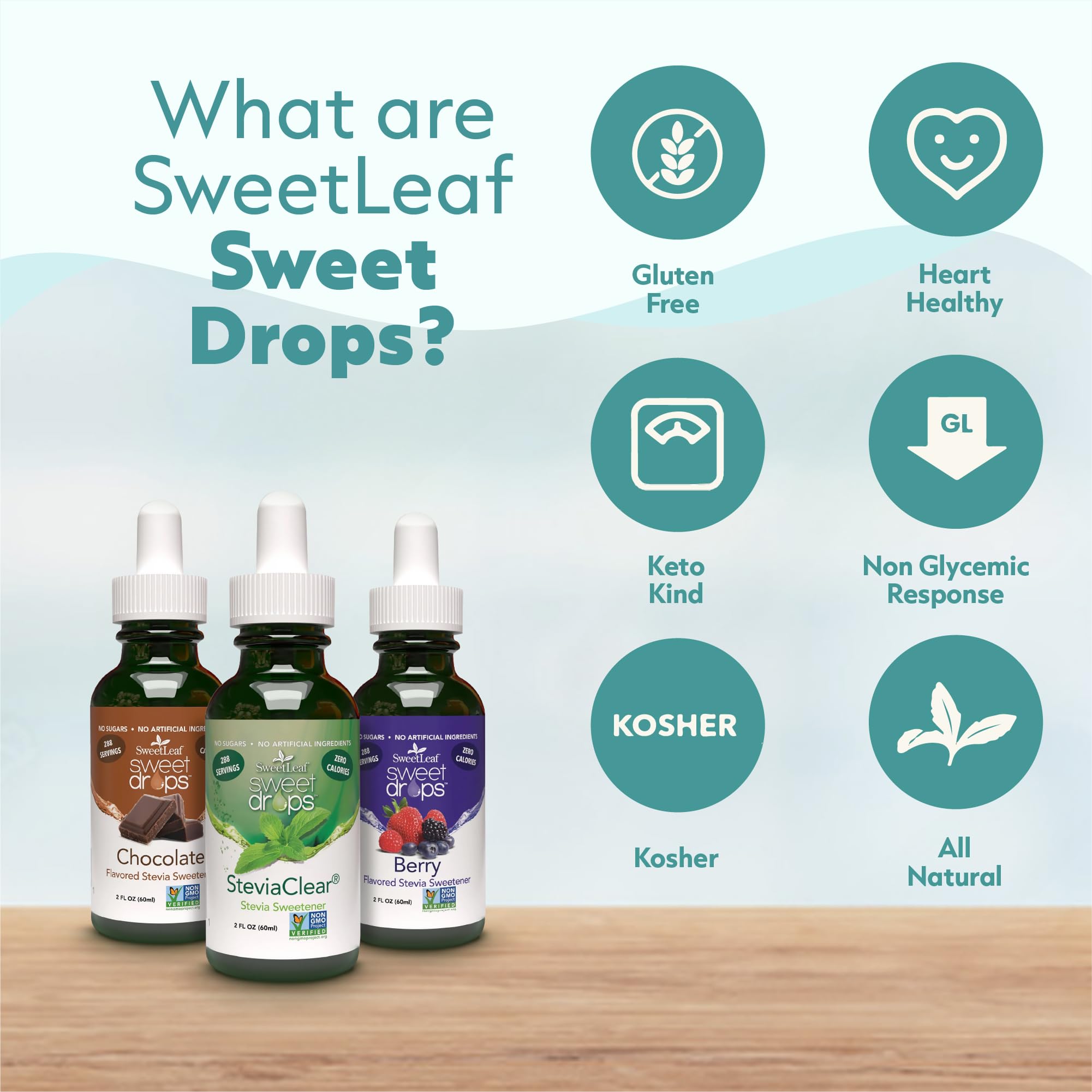 Hazelnut and English Toffee flavors in a SweetLeaf bottle