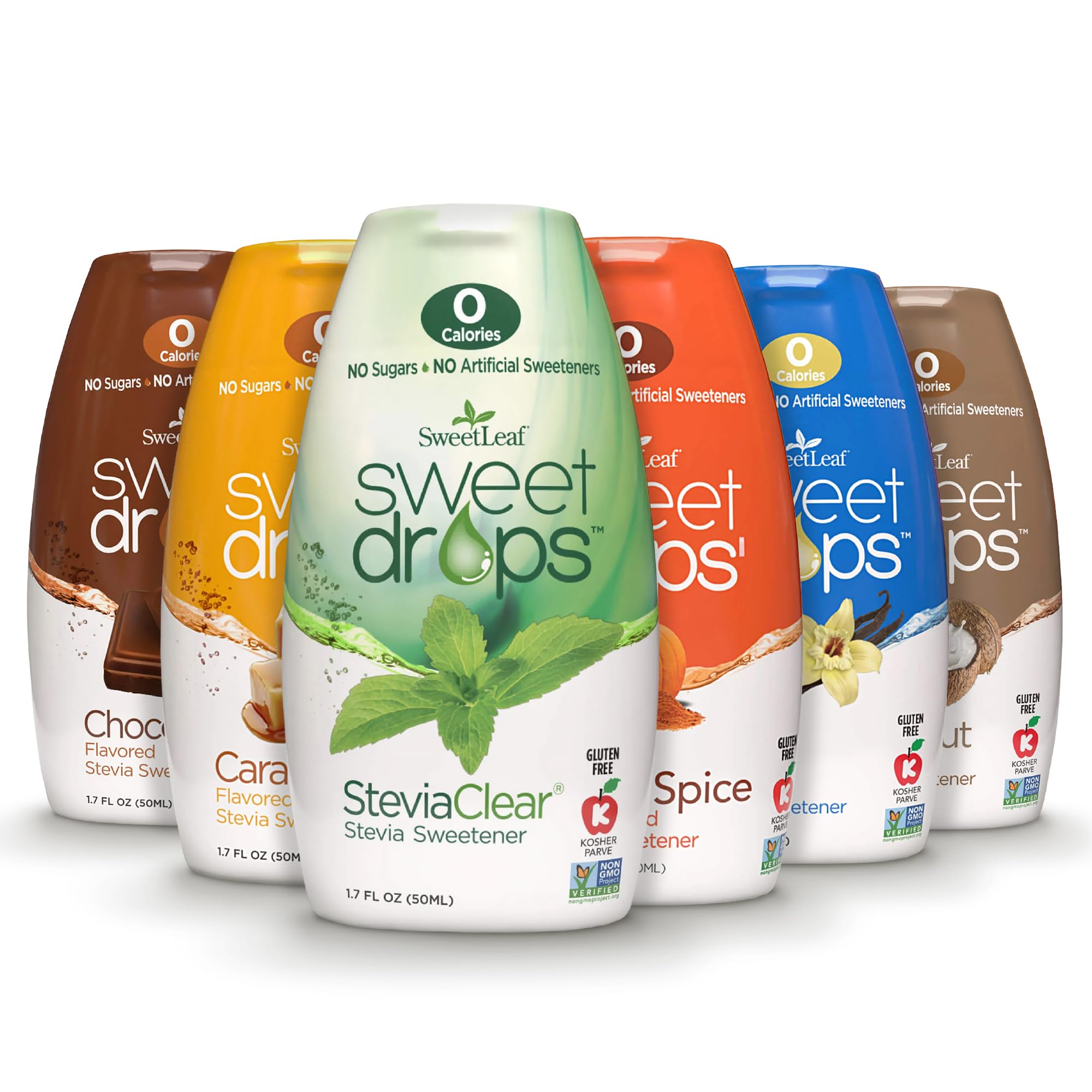 SweetLeaf Sweet Drops vanilla bottle adds zero-calorie flavor to coffee.