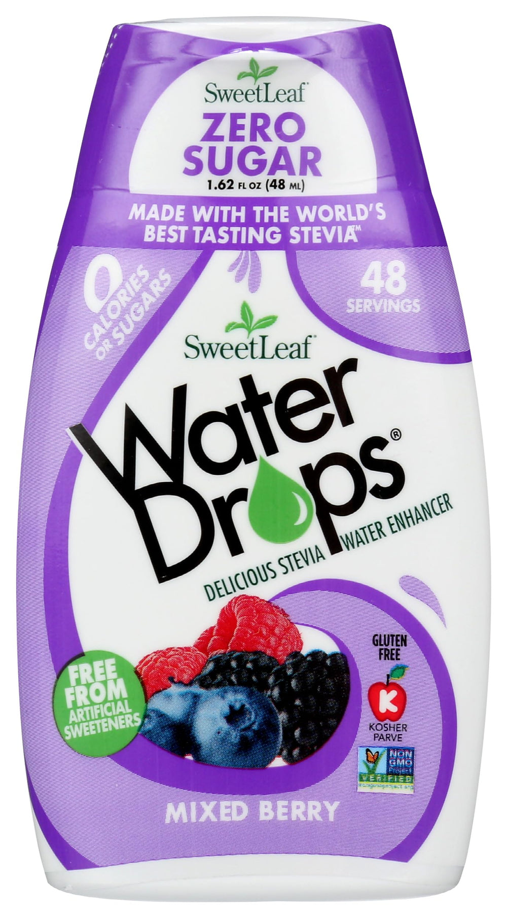 SweetLeaf Water Drops bottle pour illustrating easy zero-calorie sweetening