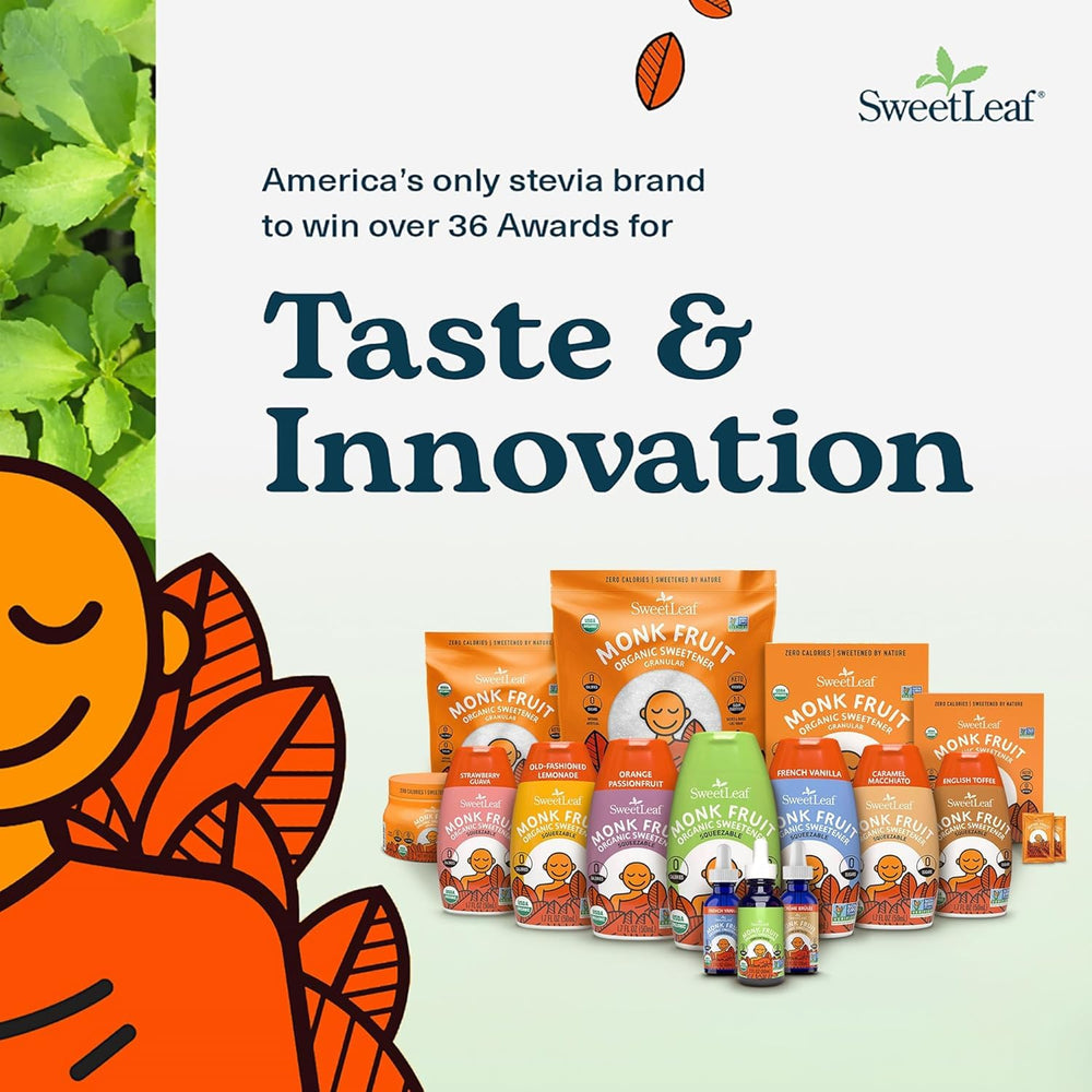 SweetLeaf drops deliver zero calories in smoothies and desserts.
