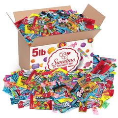 Sweetmo bulk candy 5lb variety pack ideal for sharing at parties and events.