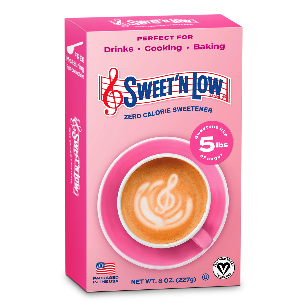 Sweet'N Low zero calorie bulk sweetener box front, ideal for everyday use.