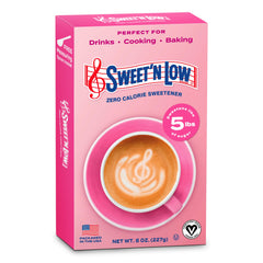 Sweet'N Low zero calorie bulk sweetener box front, ideal for everyday use.