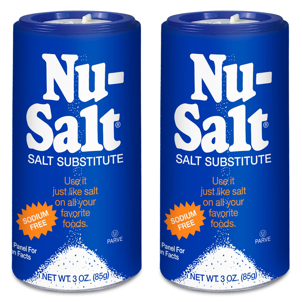Sweet'N Low Nu Salt shaker on table for easy seasoning and reduced sodium intake.