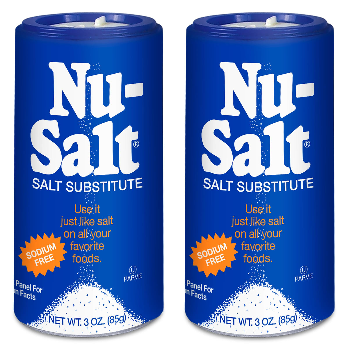 Sweet'N Low Nu Salt shaker on table for easy seasoning and reduced sodium intake.