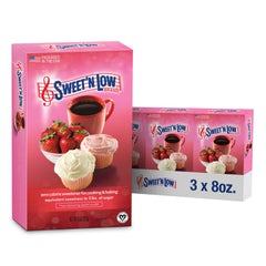 Sweet'N Low zero-calorie sweetener box for beverages and baking.