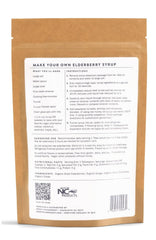 Sweet's Elderberry DIY Syrup Kit contents spread showing berries and spices for flavor balance.