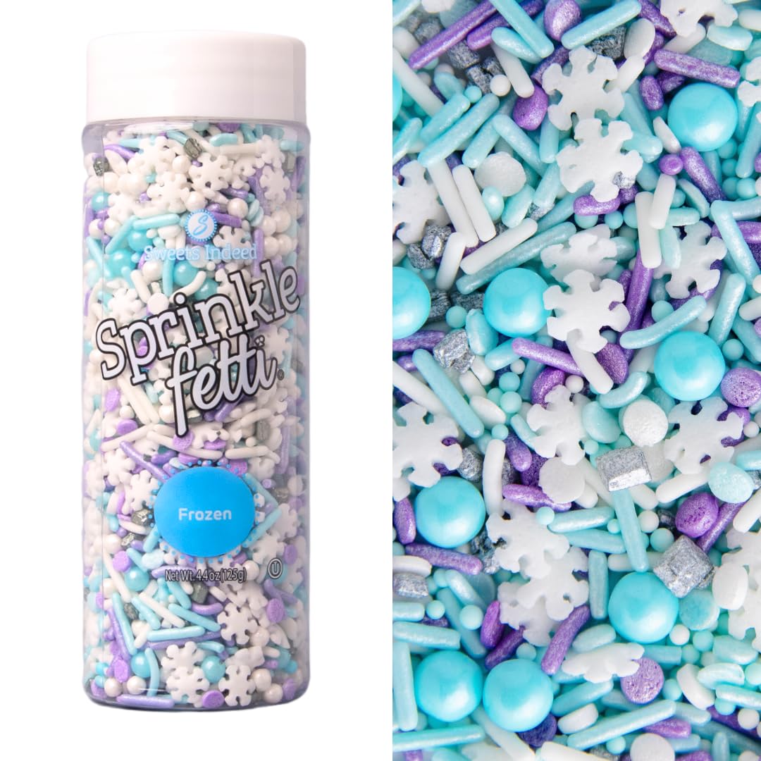 Sweets Indeed Christmas Sprinkles jar for festive cake decorating.