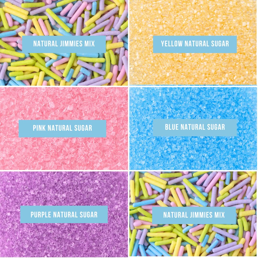 Sweets Indeed yellow pastel sprinkles add bright, pastel color to desserts.