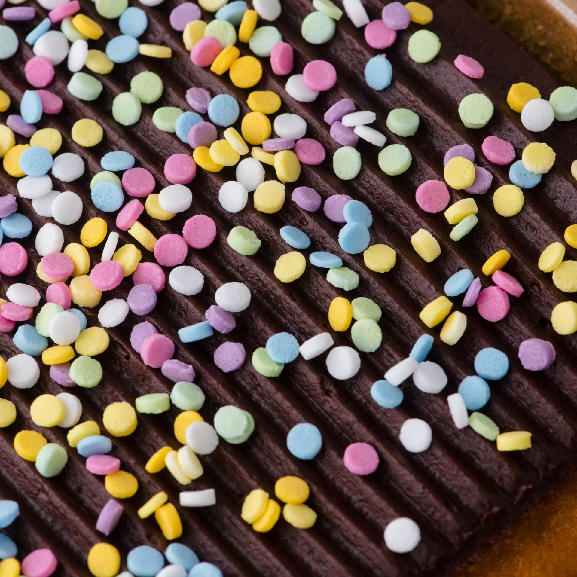 Sweets Indeed dye-free rainbow sprinkles for birthday party desserts