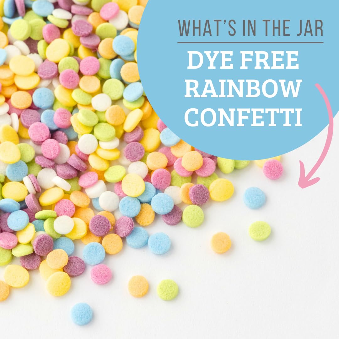 Sweets Indeed dye-free rainbow sprinkles on cookies for colorful treats