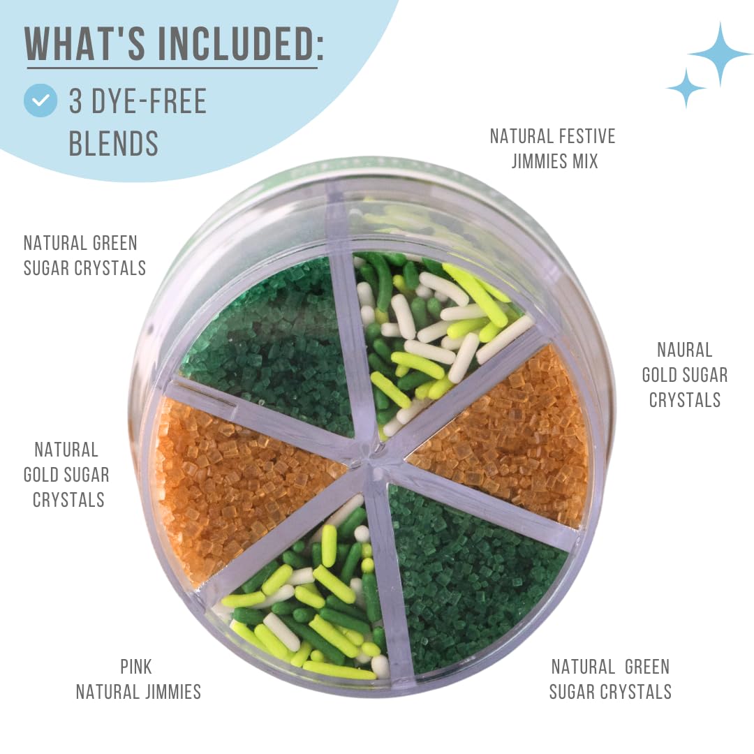 Sweets Indeed green jimmies brighten cupcakes and cookies without artificial dyes.