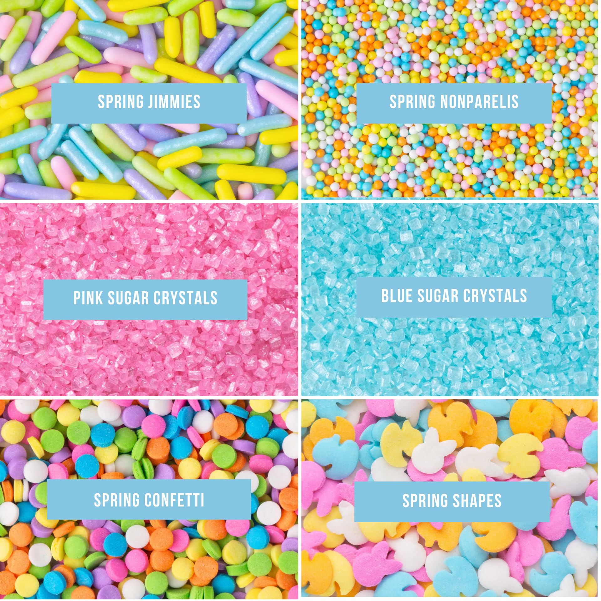 Sweets Indeed Easter shapes sprinkles add color to cookies and treats.