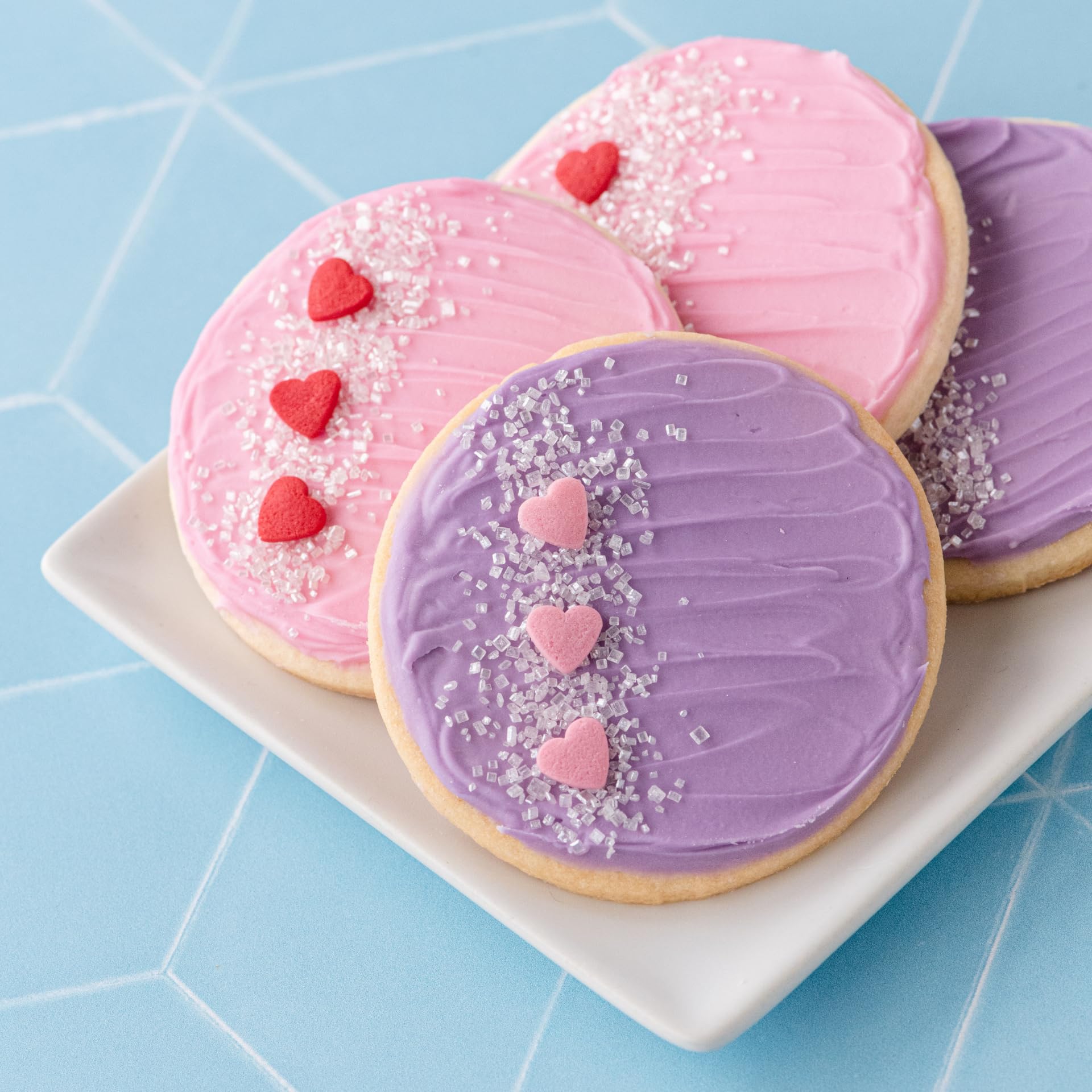 Sweets Indeed heart sprinkles brighten ice cream treats.