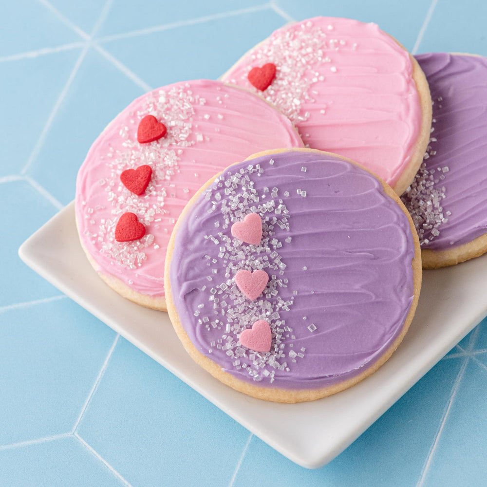 Sweets Indeed heart sprinkles brighten ice cream treats.