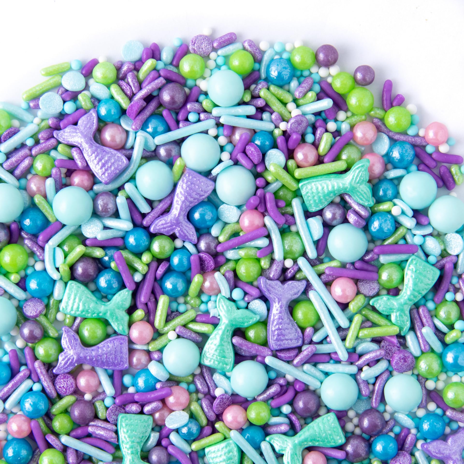Sweets Indeed Mermaid Sprinkles offer versatile shapes for creative desserts.