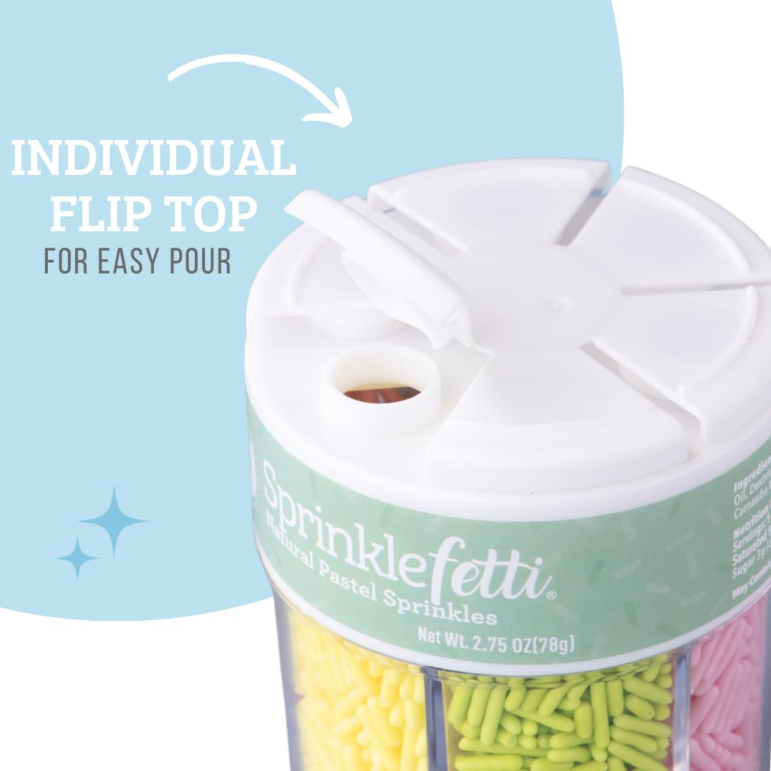 Sweets Indeed nonpareil mix on cookie adds delicate texture and color