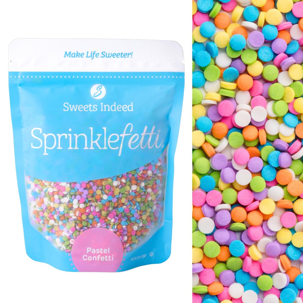 Sweets Indeed pastel confetti circle sprinkles bulk 10oz brighten cakes and cookies