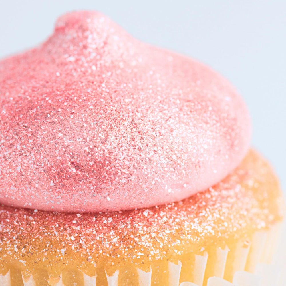 Sweets Indeed pink glitter jar in resealable packaging for fresh sparkle.