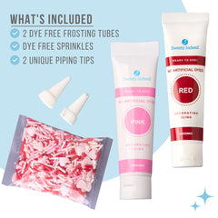 Sweets Indeed pink frosting tube perfect for decorating cupcakes