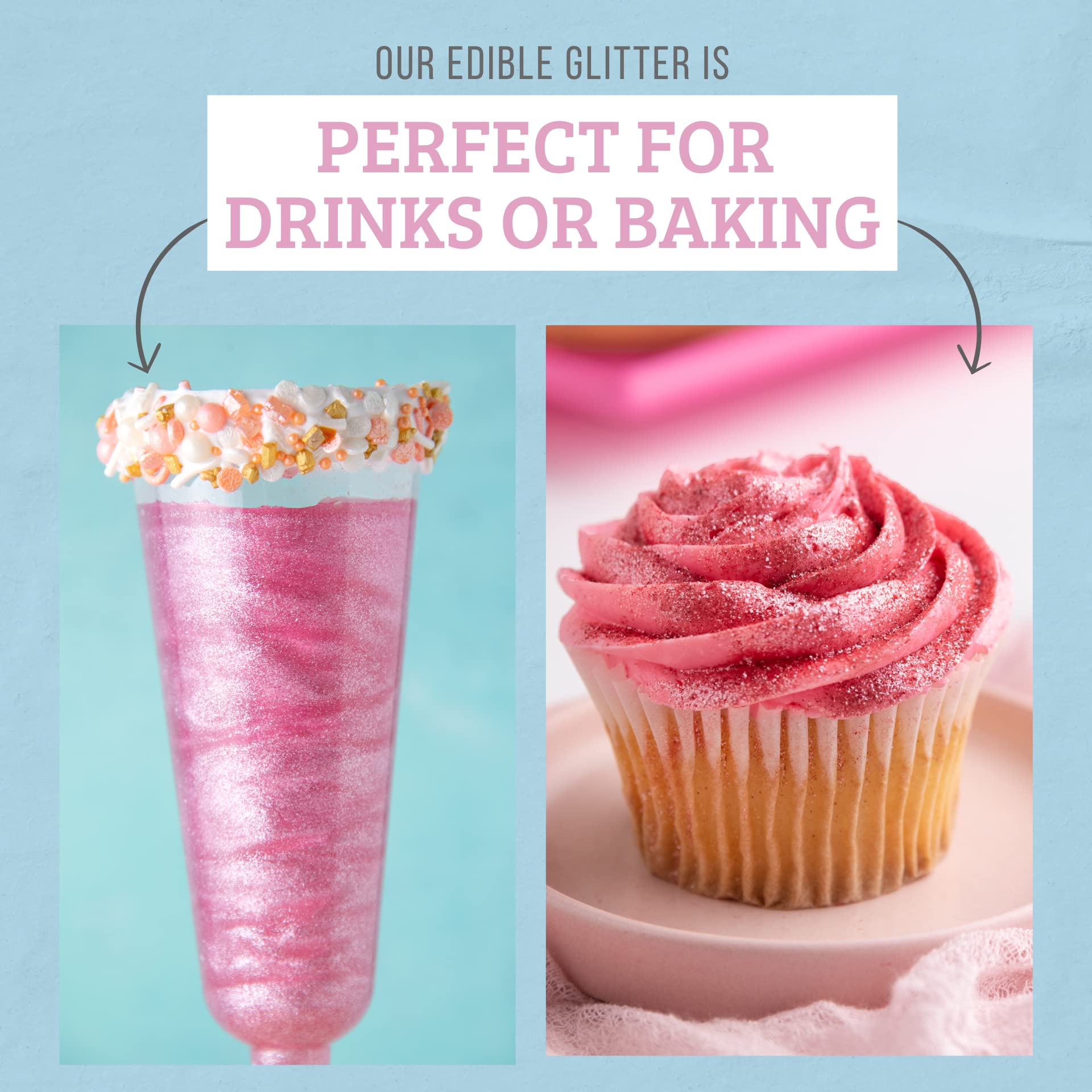 Sweets Indeed purple edible glitter decorating cakes for eye-catching shine