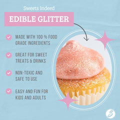Sweets Indeed purple edible glitter on cocktails adds color without changing taste