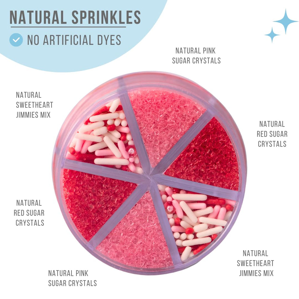 Sweets Indeed red sanding sugar adds bright Valentine color to cupcakes