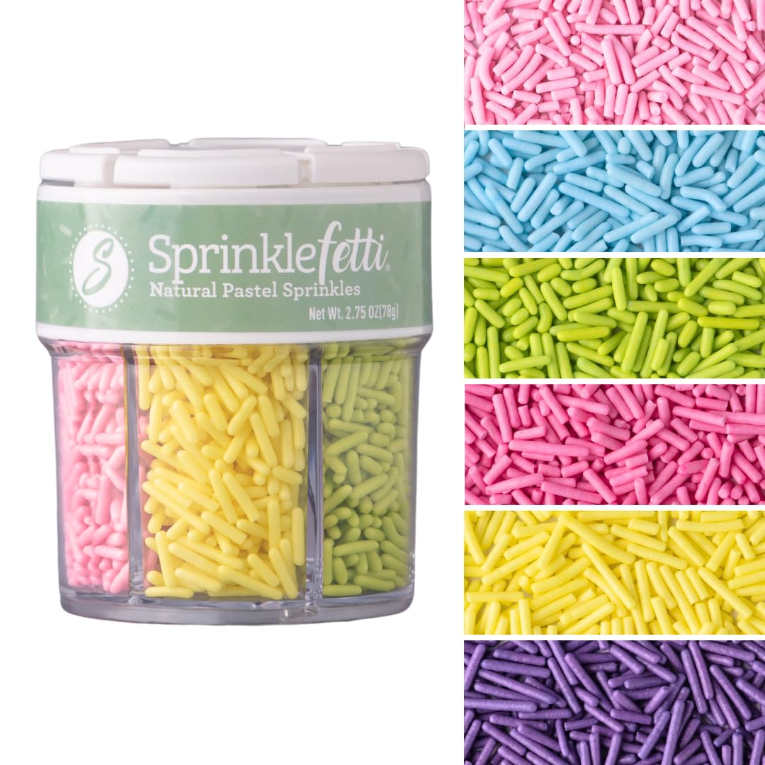 Sweets Indeed 6-cell sprinkles jar for colorful cake decorating