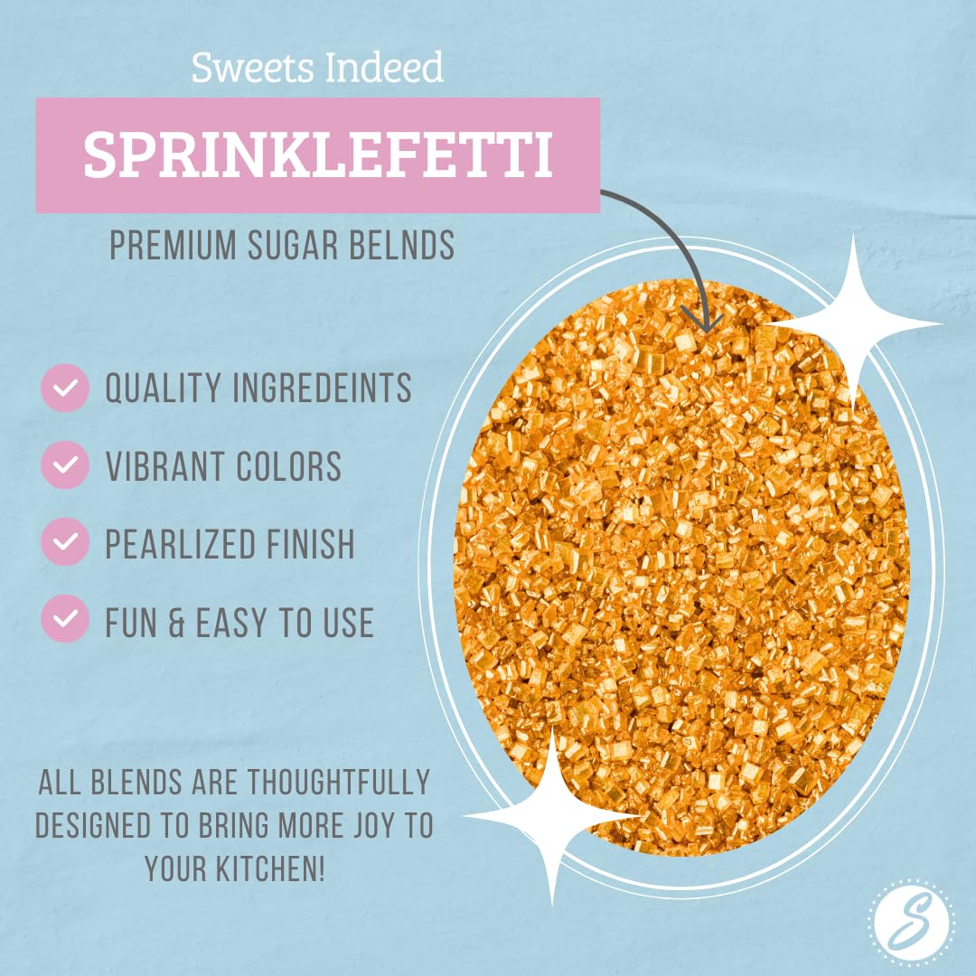 Sweets Indeed Sprinkles cupcake decorations add shimmer to frosted cupcakes and cookies.