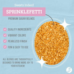 Sweets Indeed Sprinkles cupcake decorations add shimmer to frosted cupcakes and cookies.