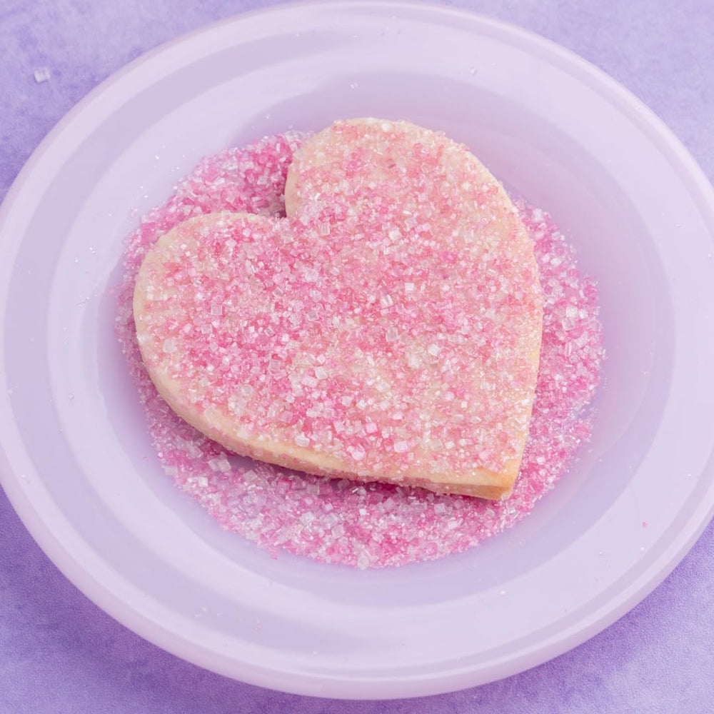 Sweets Indeed Valentine donut decorations with pink crystals create eye-catching treats