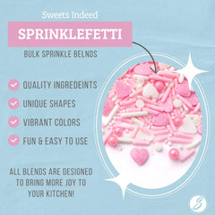 Sweets Indeed Valentines heart sprinkle mix sugar pearls add elegant accents.