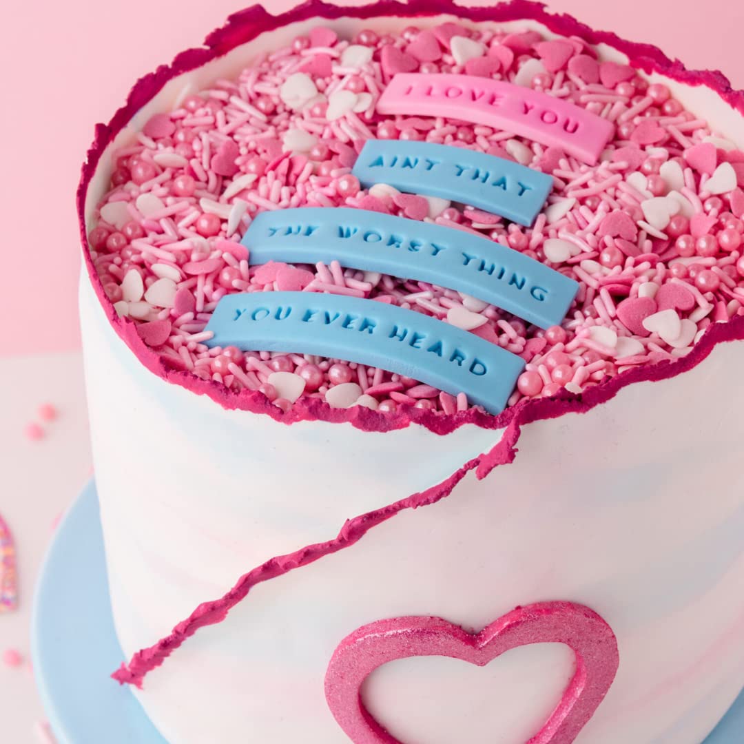Sweets Indeed Valentines heart sprinkle mix confetti quins spark celebration on donuts.