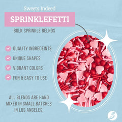Sweets Indeed red jimmies add bold Valentine accents to cupcakes and cookies.