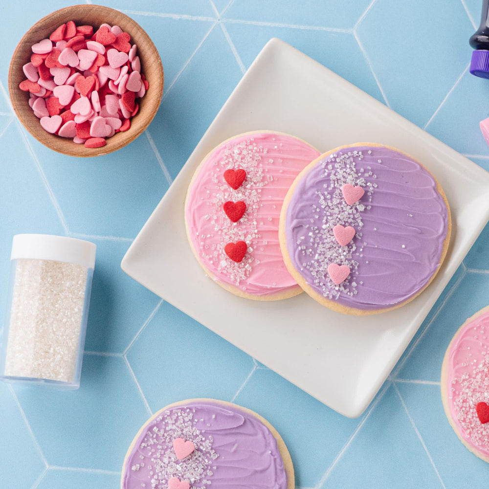 Sweets Indeed Valentines sanding sugar gold crystals close-up for luxe sparkle