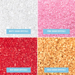 Sweets Indeed Valentines sanding sugar pink crystals close-up for festive decorating