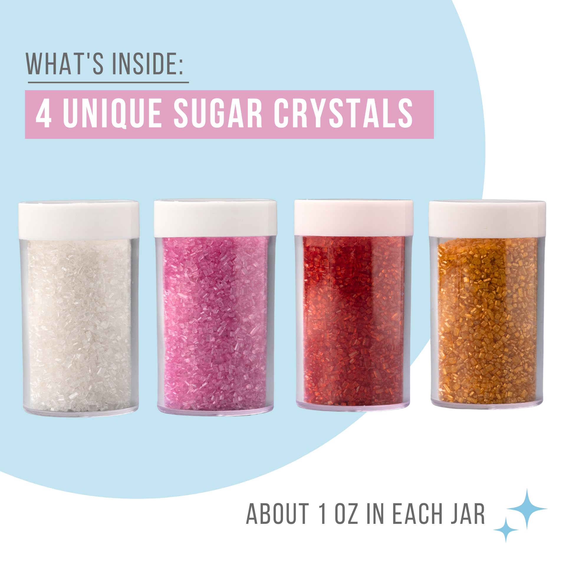 Sweets Indeed Valentines sanding sugar white crystals close-up highlighting shine