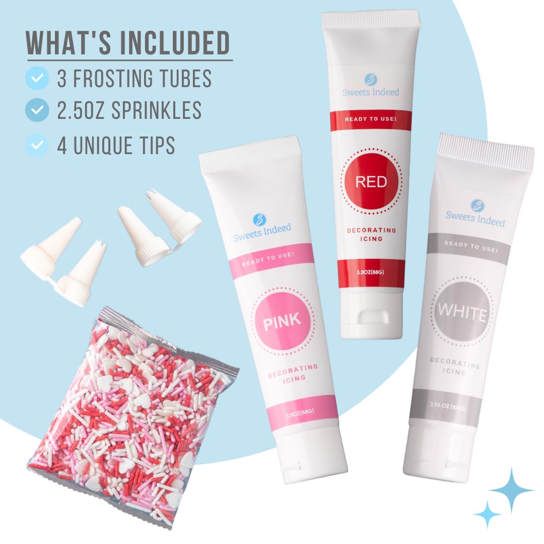 Sweets Indeed white frosting tube for clean borders and writing
