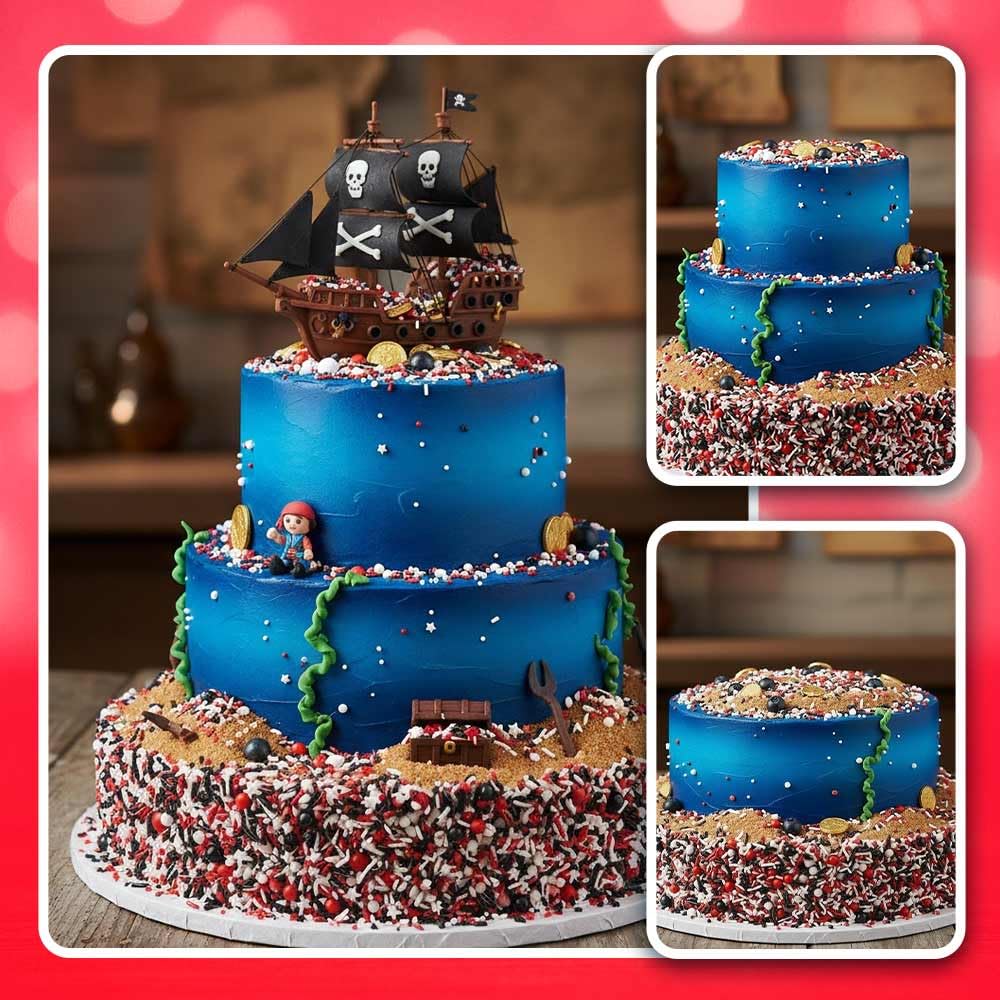 Sweets and Treats Boutique pirate party sprinkles for cookies add playful contrast