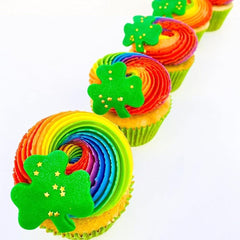 Sweets & Treats Boutique edible gold stars top cupcakes with festive shimmer