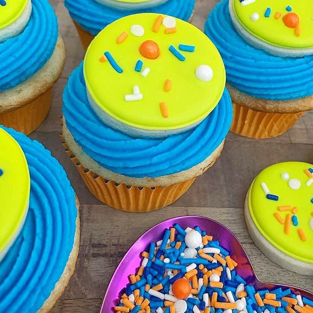 Sweets & Treats Boutique foam pit sprinkles arrive in a 4 oz jar.