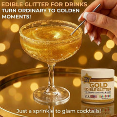 Sweets & Treats Boutique edible gold glitter dust for cakes delivers radiant accents on fondant.