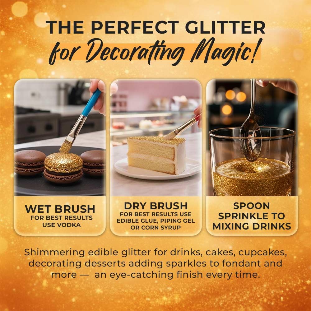 Sweets & Treats Boutique glitter dust for decorating desserts and pastries.