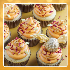Sweets & Treats Boutique maroon and gold jimmies add bold color to desserts.